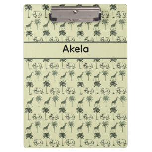 Carpeta De Pinza Patrón africano de sabana, personalizado