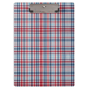 Carpeta De Pinza Patrón azul blanco rojo oscuro