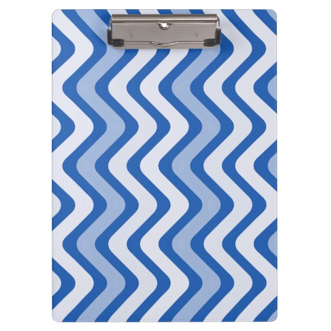Carpeta De Pinza Patrón azul ondulado (Anverso)