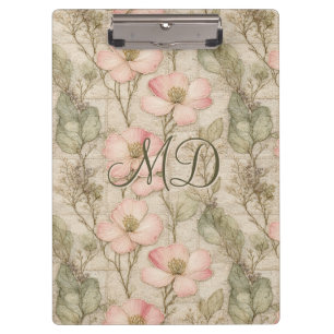 Carpeta De Pinza Patrón Bordado Delicado Prado de Flores Silvestres