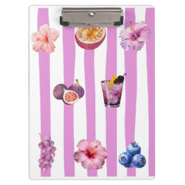 Carpeta De Pinza Patrón Botánico de Acuarela de Lavanda