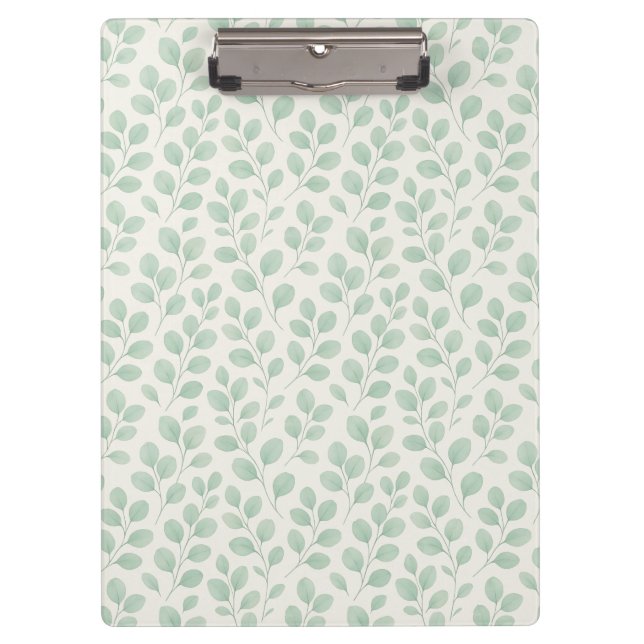 Carpeta De Pinza Patrón Botánico de Eucalipto (Anverso)