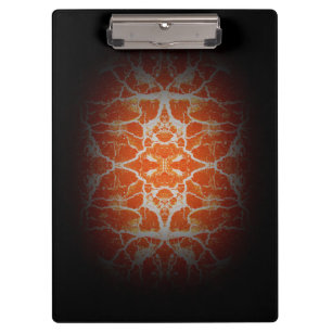 Carpeta De Pinza patrón caleidoscopio naranja