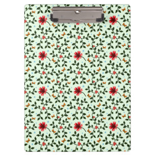 Carpeta De Pinza Patrón caprichoso de flores folk mariposa