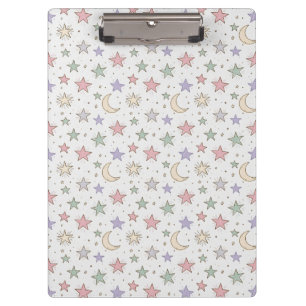 Carpeta De Pinza Patrón caprichoso de luna y estrellas