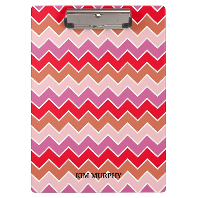 Carpeta De Pinza Patrón Chevron Zig Zag (Anverso)