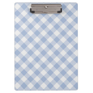 Carpeta De Pinza Patrón clásico de Gingham azul comprobado