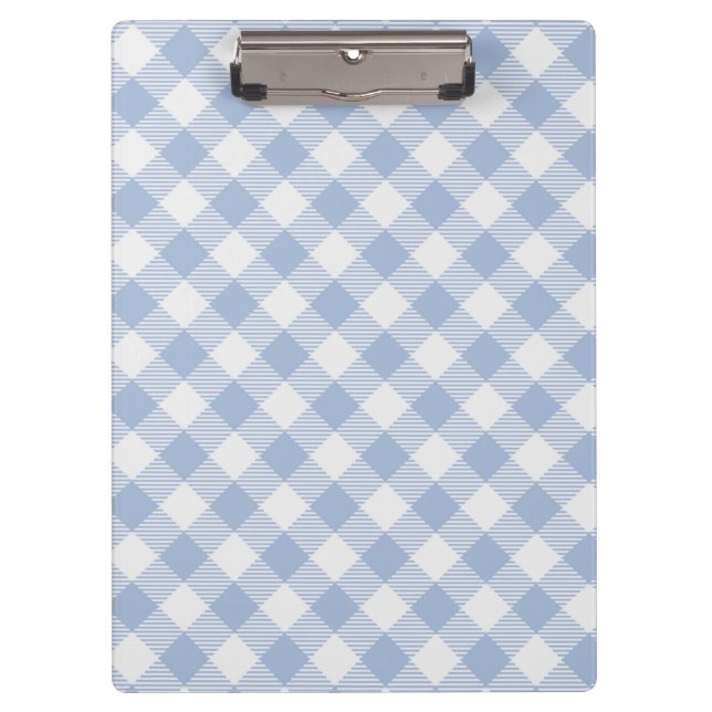 Carpeta De Pinza Patrón clásico de Gingham azul comprobado (Anverso)