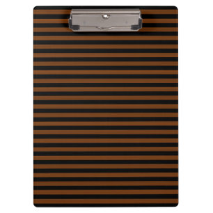 Carpeta De Pinza Patrón continuo de rayas negras marrones