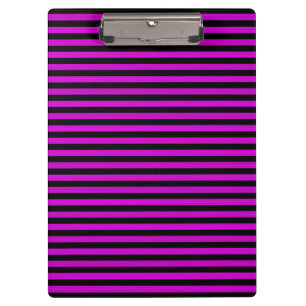 Carpeta De Pinza Patrón continuo de rayas negras y rosas