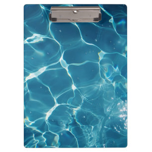Carpeta De Pinza Patrón de agua de la piscina azul Aqua