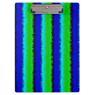 Carpeta De Pinza Patrón de arco iris 3D abstracto de azul verde