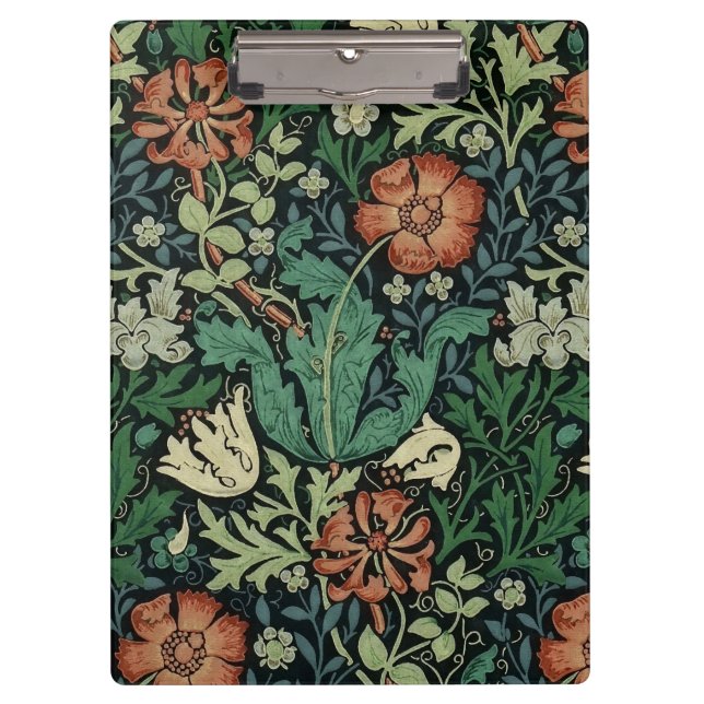 Carpeta De Pinza Patrón de Art Nouveau floral William Morris Compto (Anverso)