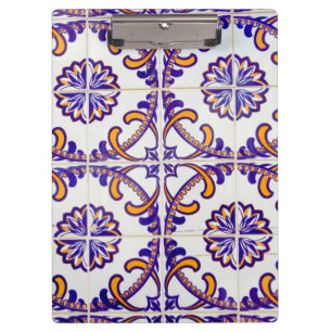 Carpeta De Pinza Patrón de azulejos en primer plano, Portugal