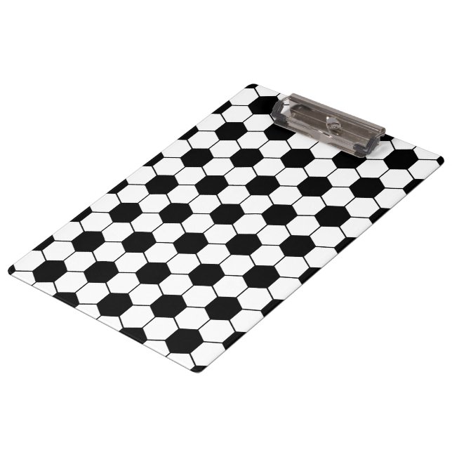Carpeta De Pinza Patrón de balón de fútbol adaptado Blanco negro (Angular)