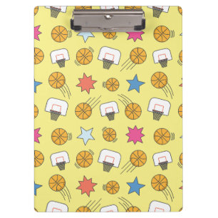 Carpeta De Pinza Patrón de baloncesto divertido