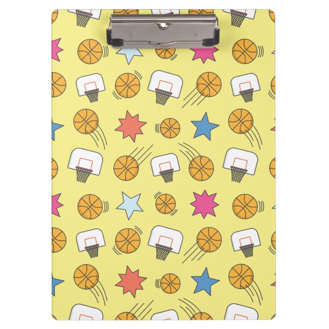 Carpeta De Pinza Patrón de baloncesto divertido (Anverso)
