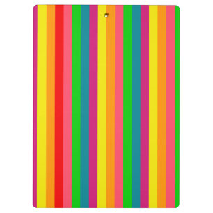 Carpeta De Pinza Patrón de bandas verticales arco iris multicolor