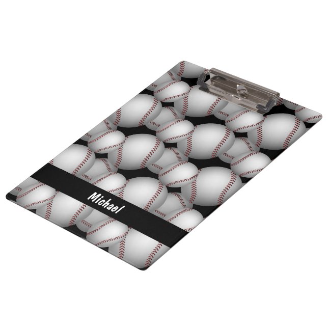 Carpeta De Pinza Patrón de Baseballs (Angular)