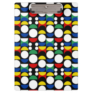 Carpeta De Pinza Patrón de Bauhaus Escandinavo Negro a Mediados del