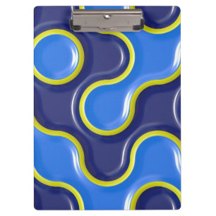 Carpeta De Pinza Patrón de blobs azul