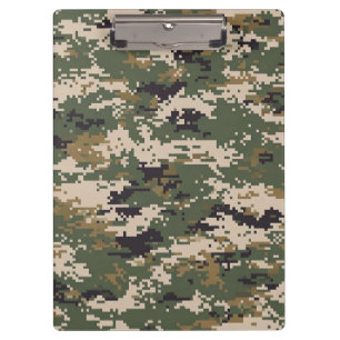 Carpeta De Pinza Patrón de Camuflaje Digital Verde