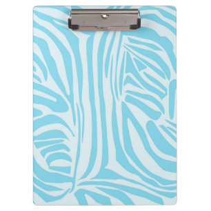 Carpeta De Pinza Patrón de cebra azul