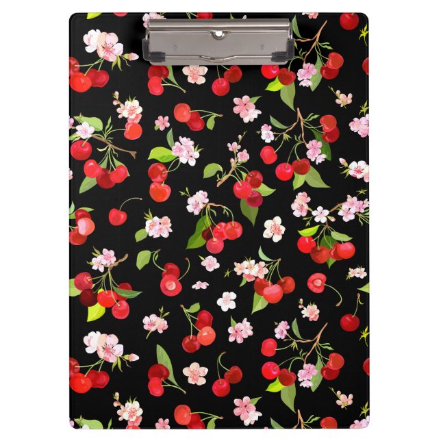 Carpeta De Pinza Patrón de cerezas 2 (Anverso)