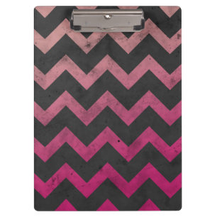 Carpeta De Pinza Patrón de chevlán gris oscuro rosa magenta