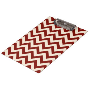 Carpeta De Pinza Patrón de Chevron Rojo de Granero