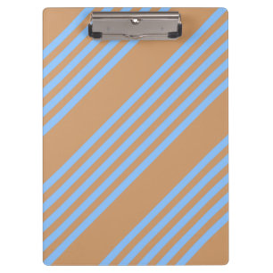 Carpeta De Pinza Patrón de cinco rayas azul y marrón