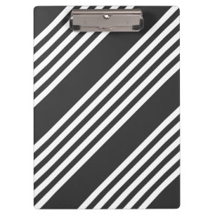 Carpeta De Pinza Patrón de cinco rayas blanco y carbonífero