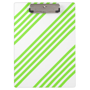 Carpeta De Pinza Patrón de cinco rayas blanco y verde limón