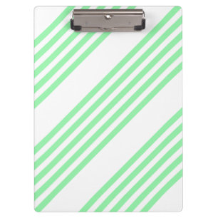 Carpeta De Pinza Patrón de cinco rayas verdes y blancas