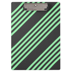 Carpeta De Pinza Patrón de cinco rayas verdes y carboníferas