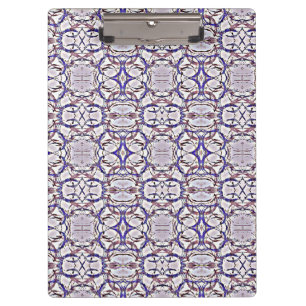 Carpeta De Pinza Patrón de Círculos Azules y Morados Blancos