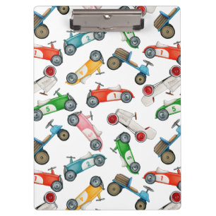 Carpeta De Pinza Patrón de coche de carreras vintage