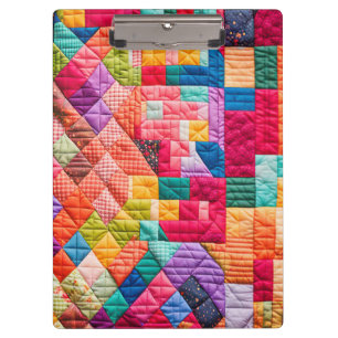 Carpeta De Pinza Patrón de colcha de patchwork colorido