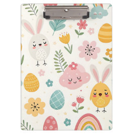 Carpeta De Pinza Patrón de conejo de Pascua