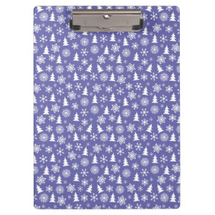 Carpeta De Pinza Patrón de copos de nieve y pinos