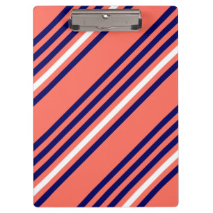 Carpeta De Pinza Patrón de corales, azul marino y blanco de cinco r