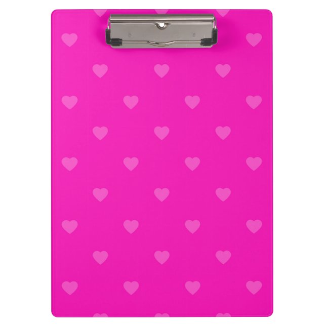 Carpeta De Pinza Patrón de corazones rosados (Anverso)