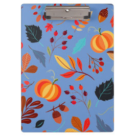 Carpeta De Pinza Patrón de cosecha de otoño divertida