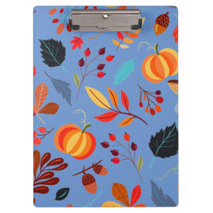 Carpeta De Pinza Patrón de cosecha de otoño divertida