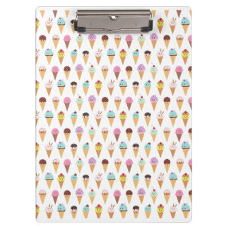 Carpeta De Pinza Patrón de Crema de Hielo de Kawaii