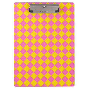 Carpeta De Pinza Patrón de cuadros de diamante arlequín de color ro