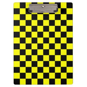 Carpeta De Pinza Patrón de cuadros de verificación amarillo negro
