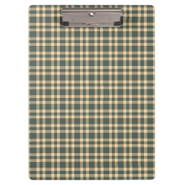 Carpeta De Pinza Patrón de Cuadros Verde Amarillo