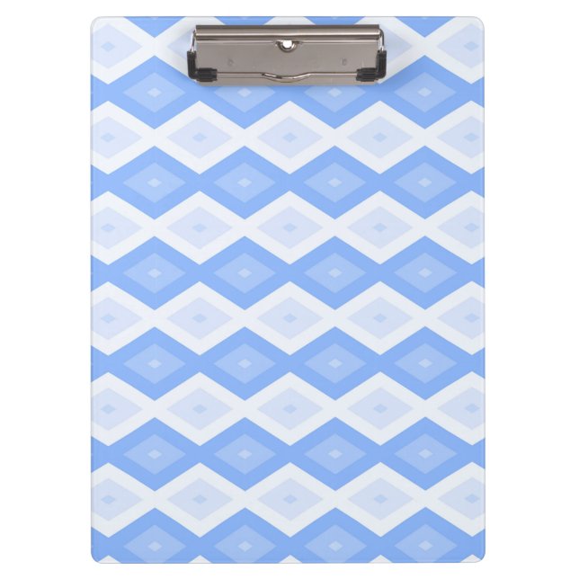 Carpeta De Pinza Patrón de diamante azul pálido (Anverso)