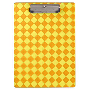Carpeta De Pinza Patrón de diamante de cuadros amarillos naranjas